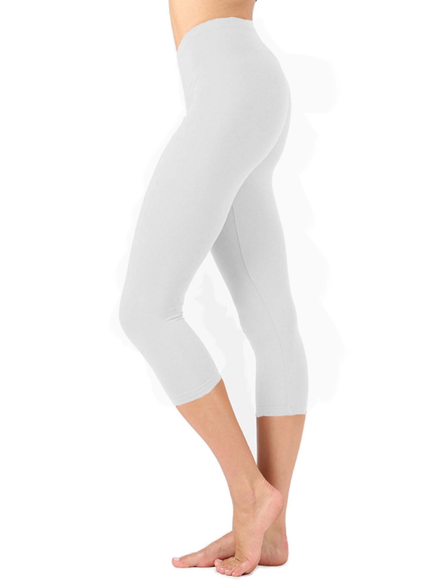 Buy Fablab Capri Leggings 3/4th Pants for Girls|Ladies| Women  (Capri_CLS_190-5-4BePuPWB,Free Size,BeigePurplePinkWhiteBlack) at Amazon.in